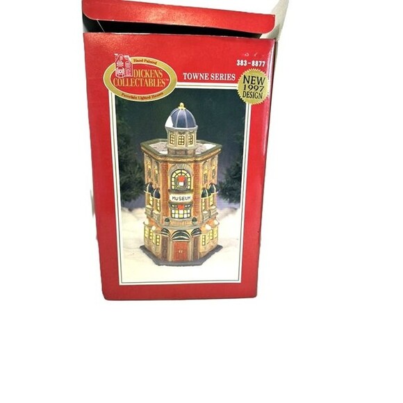 Dickens Collectables Towne Series Museum 1997 Lighted House Village Building Xma - Picture 1 of 9